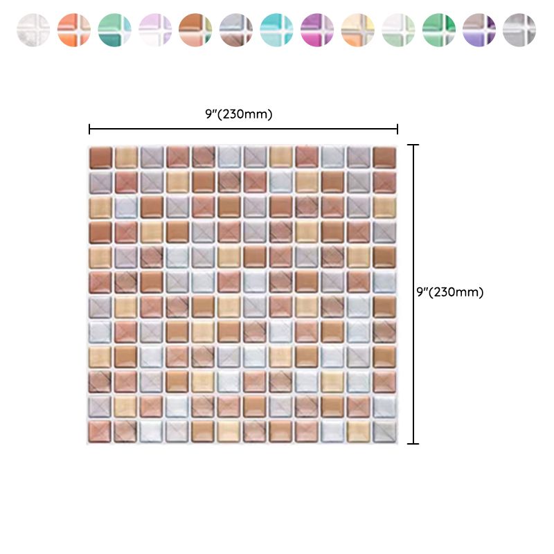BowLift | Plastic Peel & Stick Mosaic Tile Waterproof Peel & Stick Mosaic Tile with Square Shape