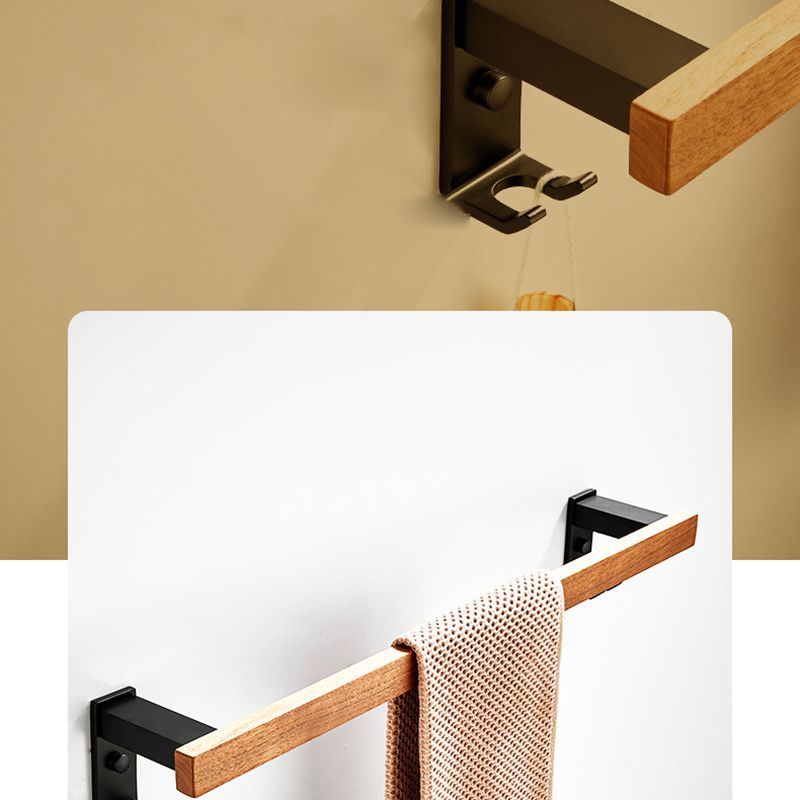 BowLift | Wood and Aluminum Bath Accessories Set Black Bathroom Accessories Kit