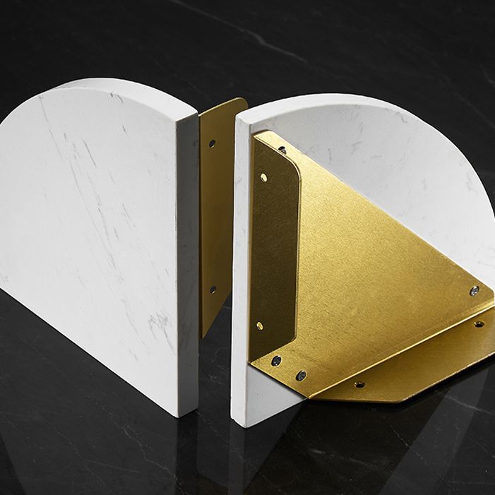 BowLift | Marble 2-piece Bathroom Accessory Set Brushed Metal Bathroom Shelf