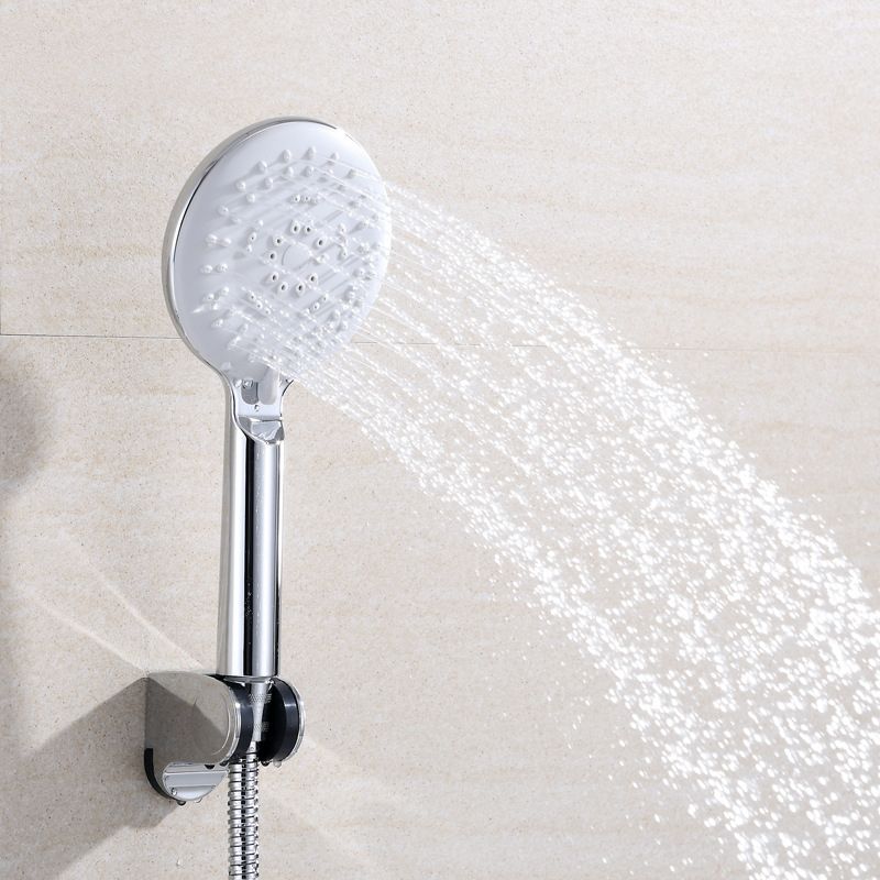 BowLift | Silver Shower Head Combo Metal Modern 5 Spray Patterns Shower Heads