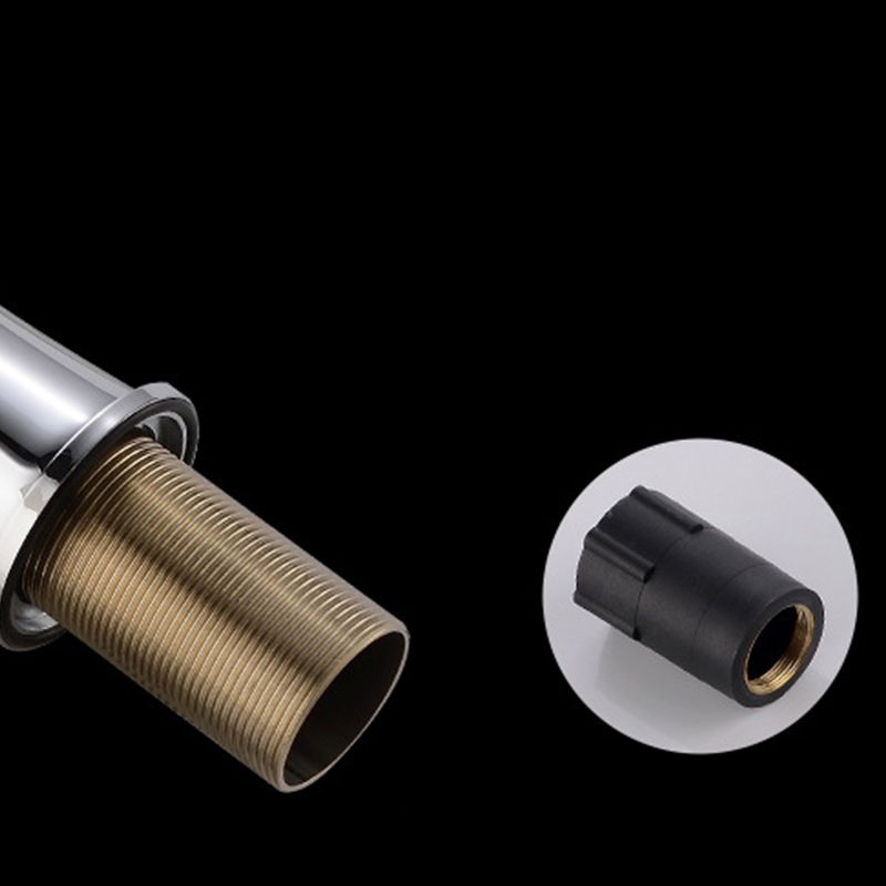 BowLift | Basic Metal Sink Faucet Silver Bathroom Faucet with Lever Handle