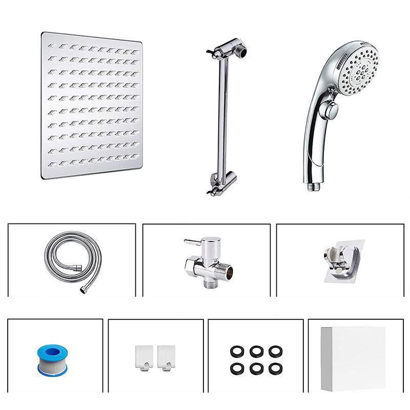 BowLift | Stainless Steel 8 Inch Shower Set 5 Sprays Handheld Shower Head Shower Arm