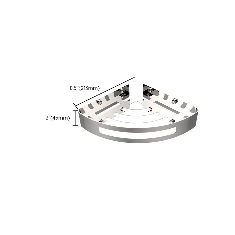 BowLift | Polished Chrome Modern Bathroom Accessory Set Stainless Steel Triangular Bath Shelf