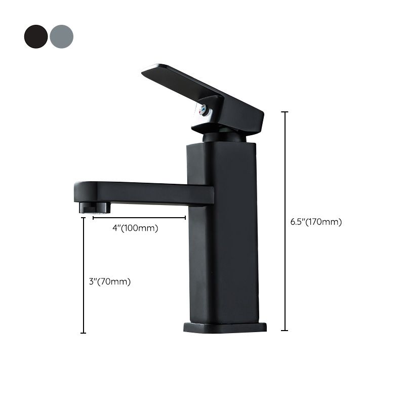 BowLift | Cubic Basin Faucet Simple Low Arc Bathroom Faucet with 1 Hole