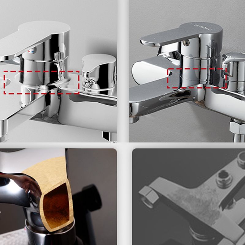 BowLift | Popular Wall-Mounted Bathtub Faucet Fixed Lever Handle Bathtub Filler Trim