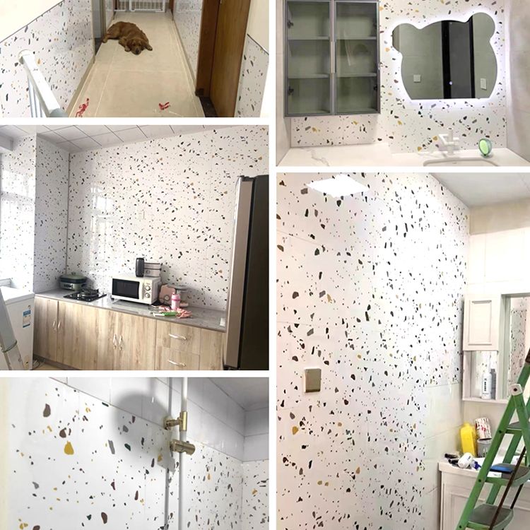 BowLift | Polygon Peel and Stick Back Wall Tile PVC Smooth Peel and Stick Tile for Kitchen