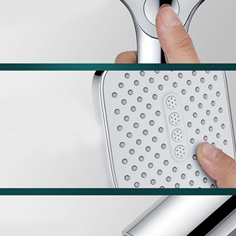 BowLift | Rectangular Self-Cleaning Hand Shower Adjustable Spray Pattern Wall-Mounted Hand Shower