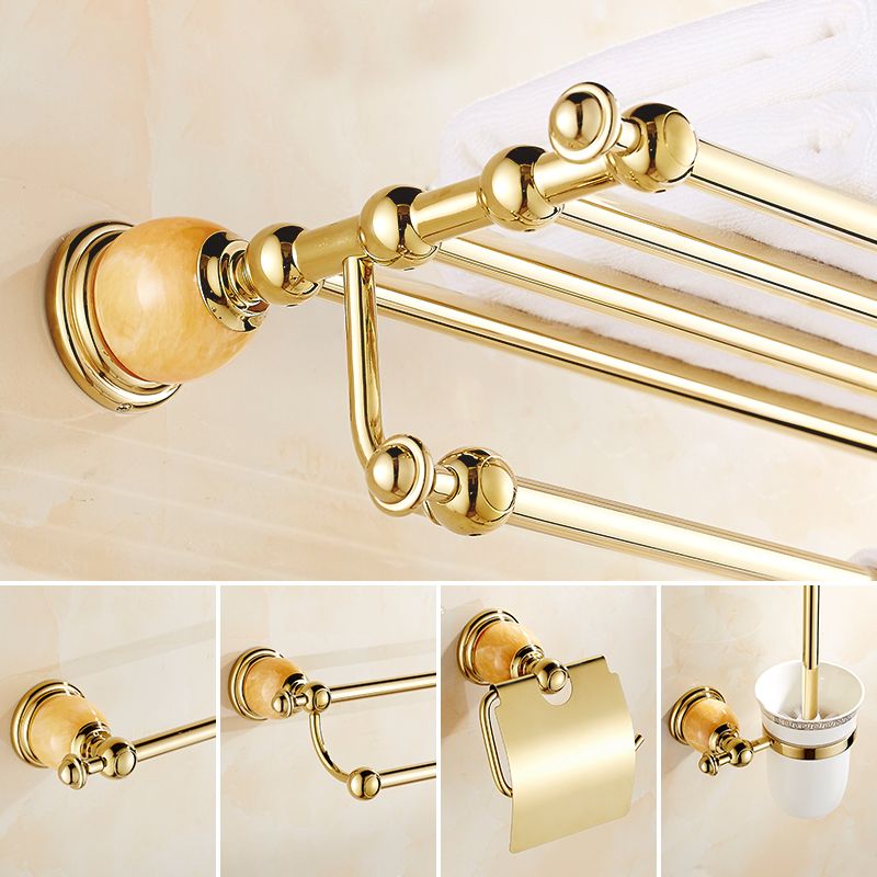 BowLift | Polished Gold Bathroom Set Metal Bathroom Accessories Hardware Set