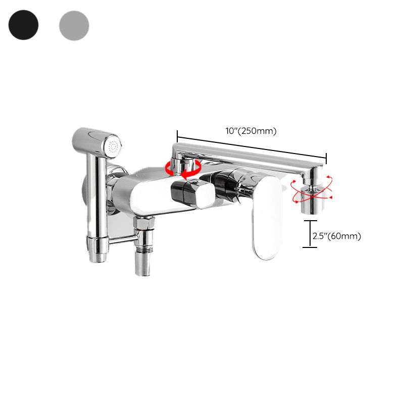 BowLift | Metal Bathtub Faucet Trim Contemporary Lever Handle Bathtub Faucet Trim