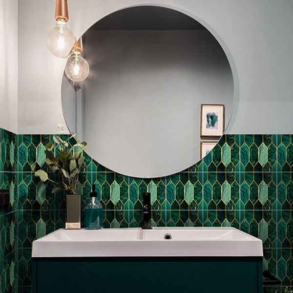 BowLift | Polygon Peel and Stick Splash Guard Tile PVC Mosaic Peel and Stick Tile for the Kitchen