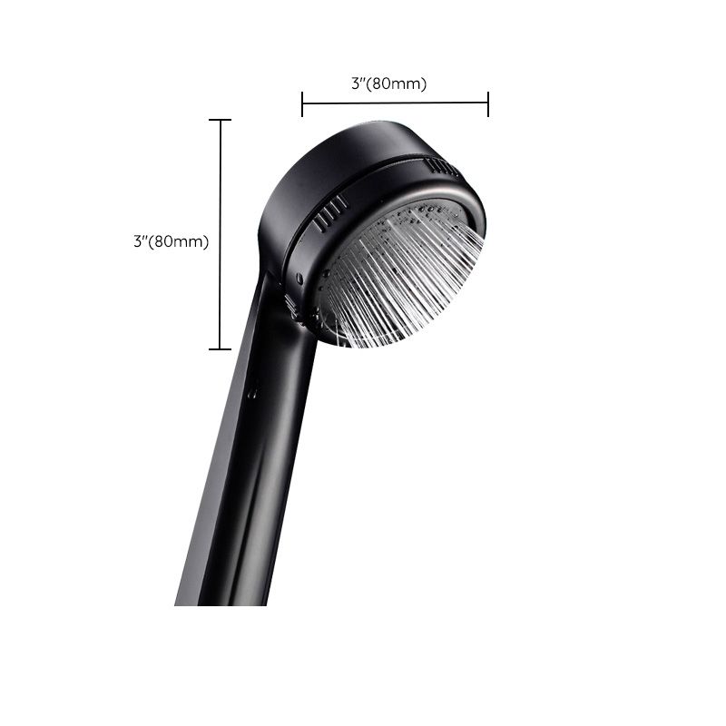 BowLift | Contemporary Showerhead Round Handheld Showerhead Combination in Black