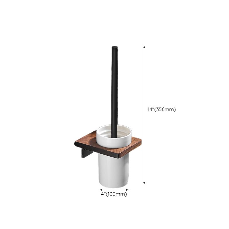 BowLift | Wood & Aluminum Bathroom Set Brown Bathroom Accessory Set