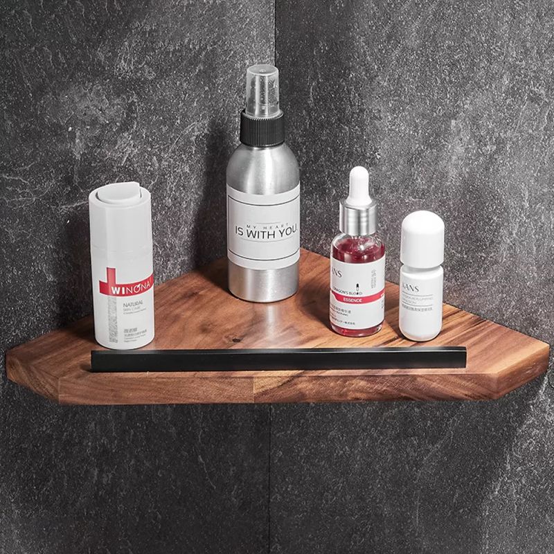 BowLift | Wood & Aluminum Bathroom Set Brown Bathroom Accessory Set