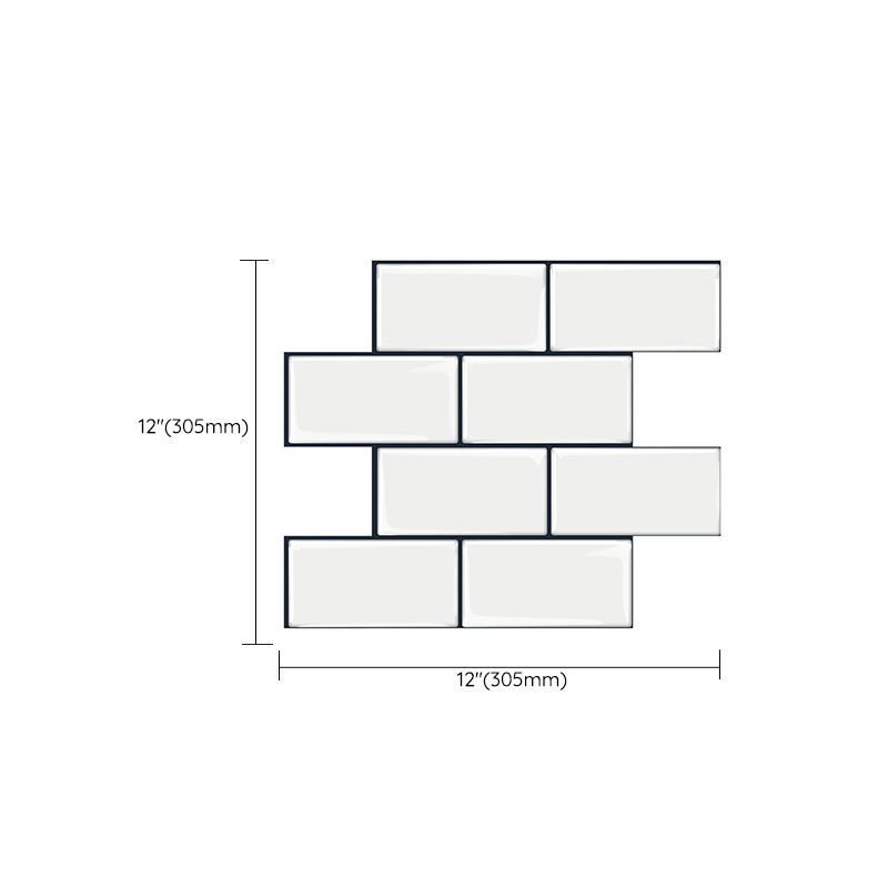 BowLift | Matte Square Peel & Stick Tile Stone Composite Subway Tile for Kitchen Backsplash