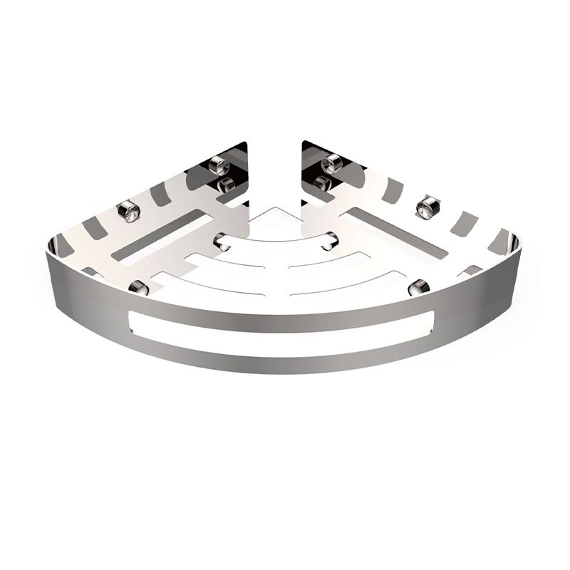 BowLift | Polished Chrome Modern Bathroom Accessory Set Stainless Steel Triangular Bath Shelf