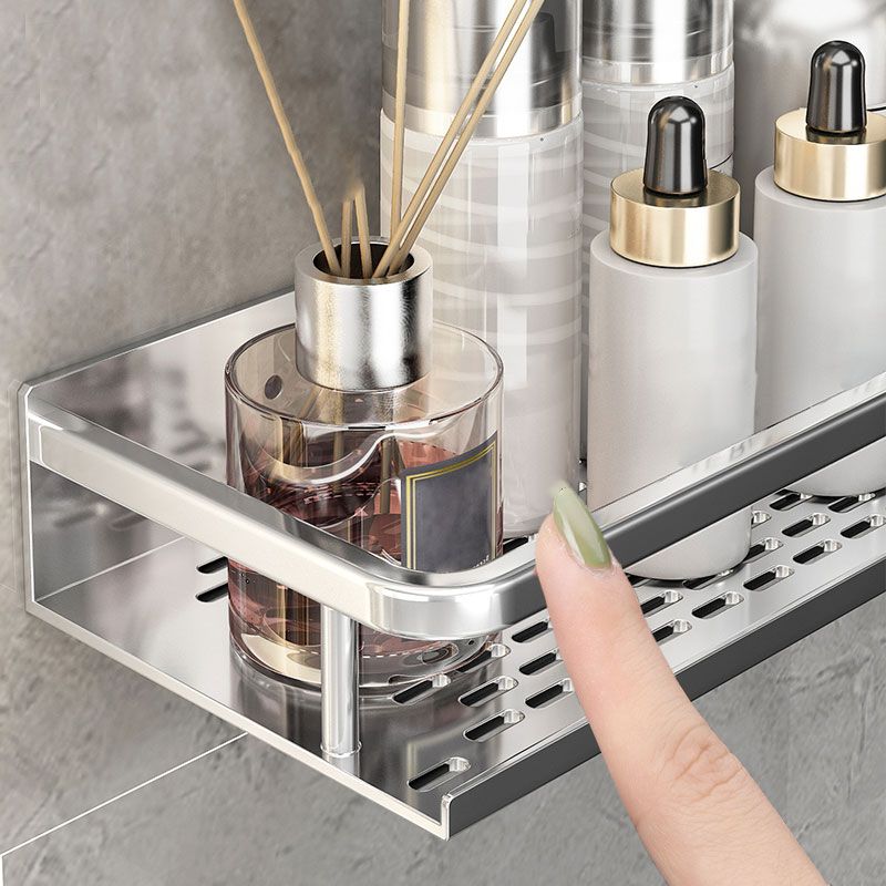 BowLift | Silver Bathroom Accessory Set Metal 1/2/3 - Piece Bathroom Shelf