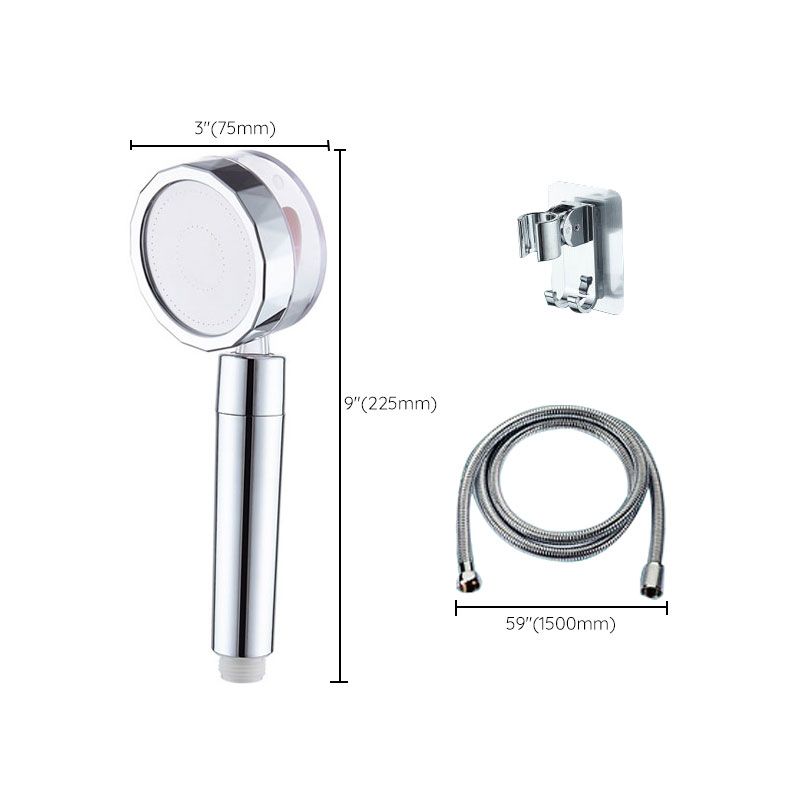 BowLift | Contemporary Shower Head Combination Handheld Shower Plastic Wall Mounted Silver Shower Head