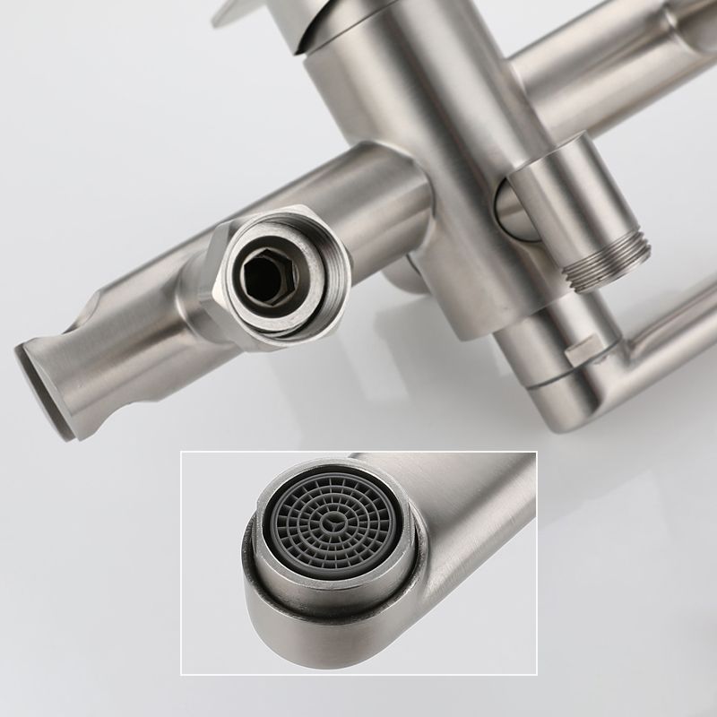 BowLift | Wall-mounted metal bathtub filling low arch swivel bathtub mixer