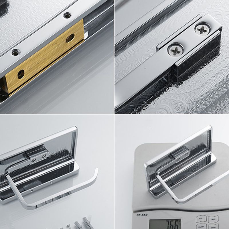 BowLift | Contemporary 2-piece bathroom set made of polished chrome stainless steel toilet paper holder