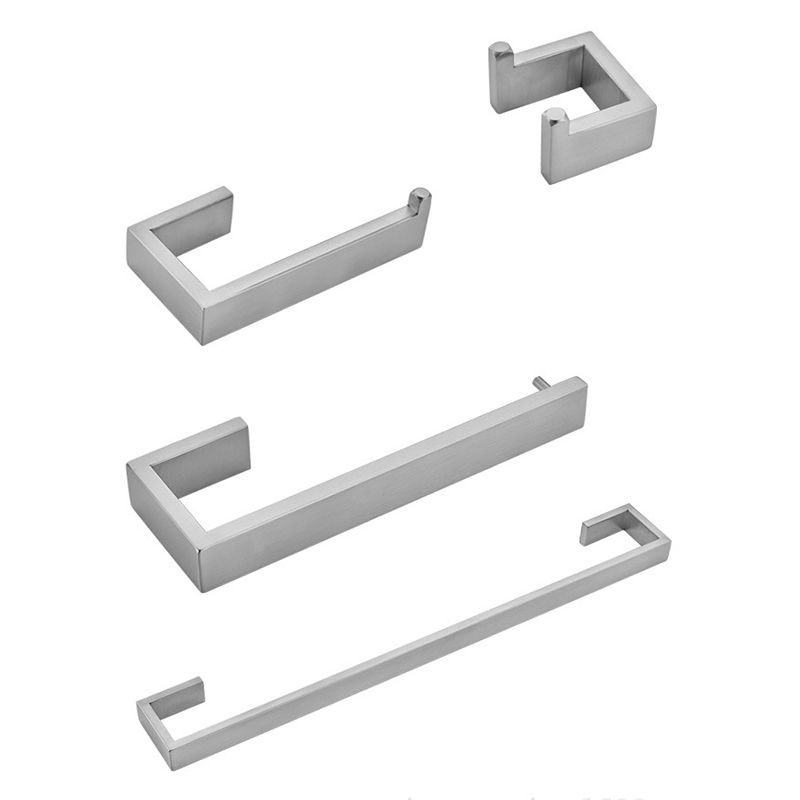 BowLift | Stainless Steel Bathroom Set 4-Piece Modern Style Simple Bathroom Accessory Set