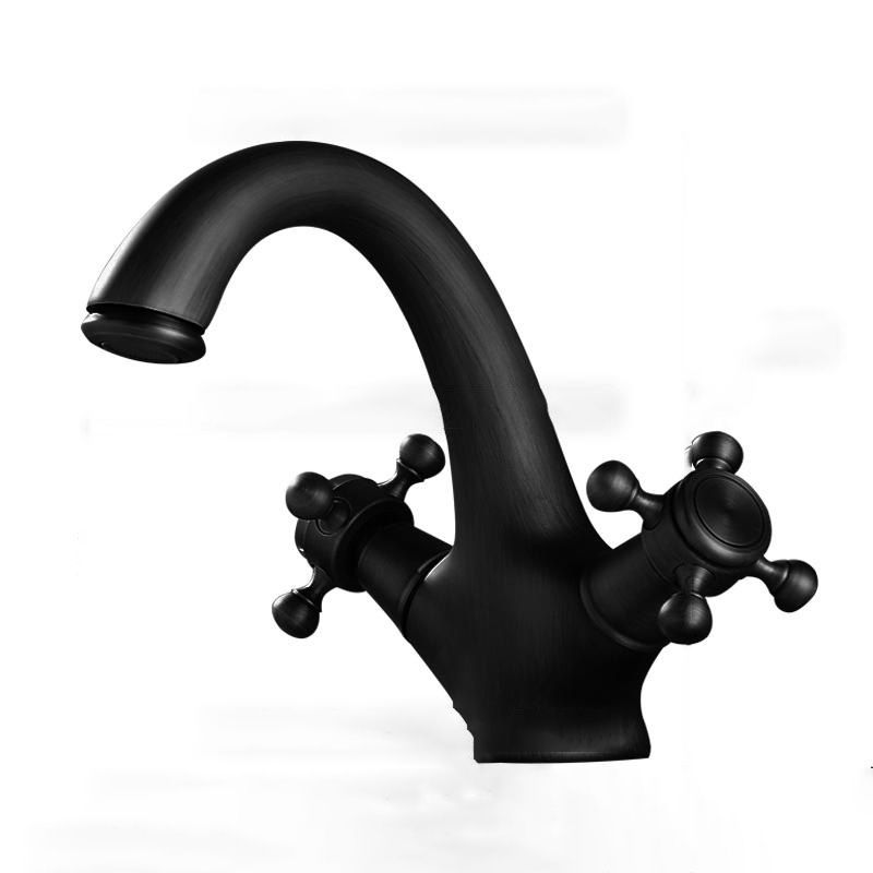 BowLift | Glam Style Copper Tub Faucet Low Arc Deck Mounted Tub Faucet Set