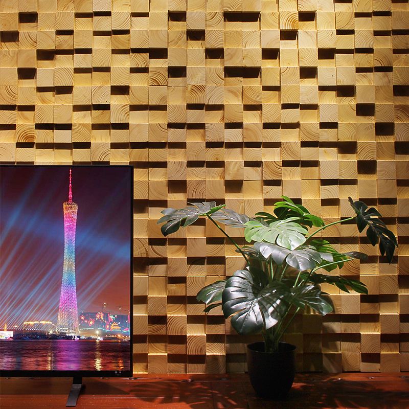 BowLift | Wood Mosaic Cladding Shiplap Glue Contemporary Interior Wall Cladding