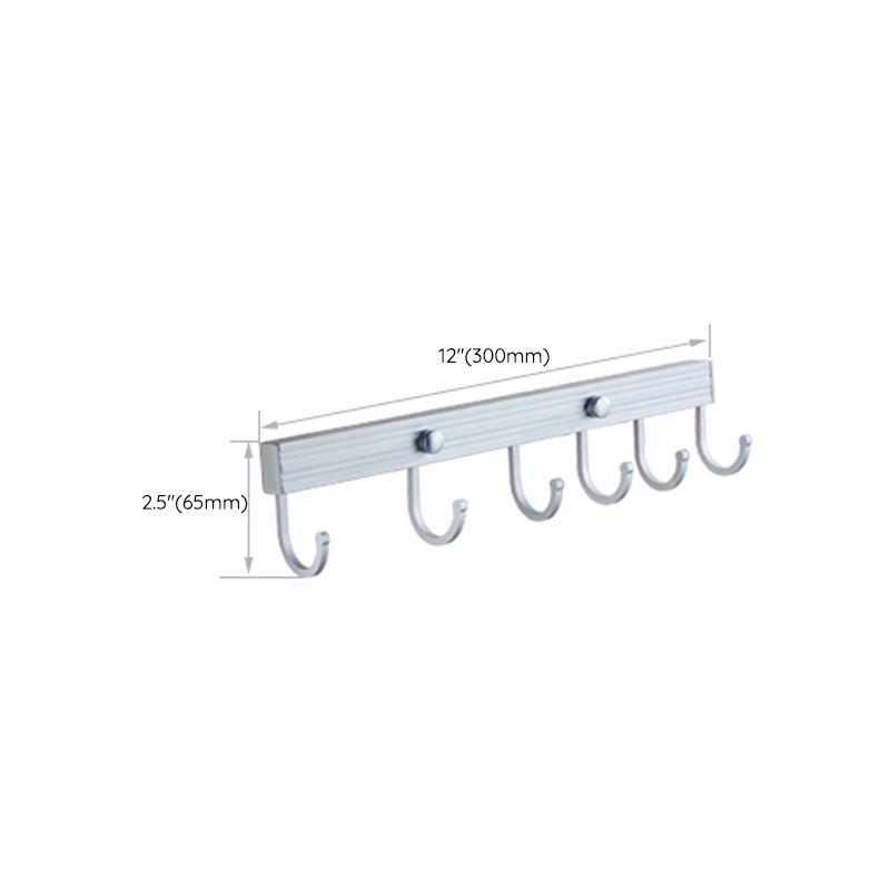 BowLift | Silver Contemporary Bathroom Hardware Set Stainless Steel Aluminum Bathroom Set