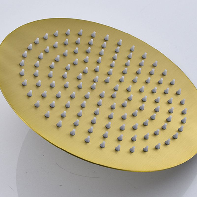 BowLift | Polished brass round fixed shower head stainless steel wall mounted shower head