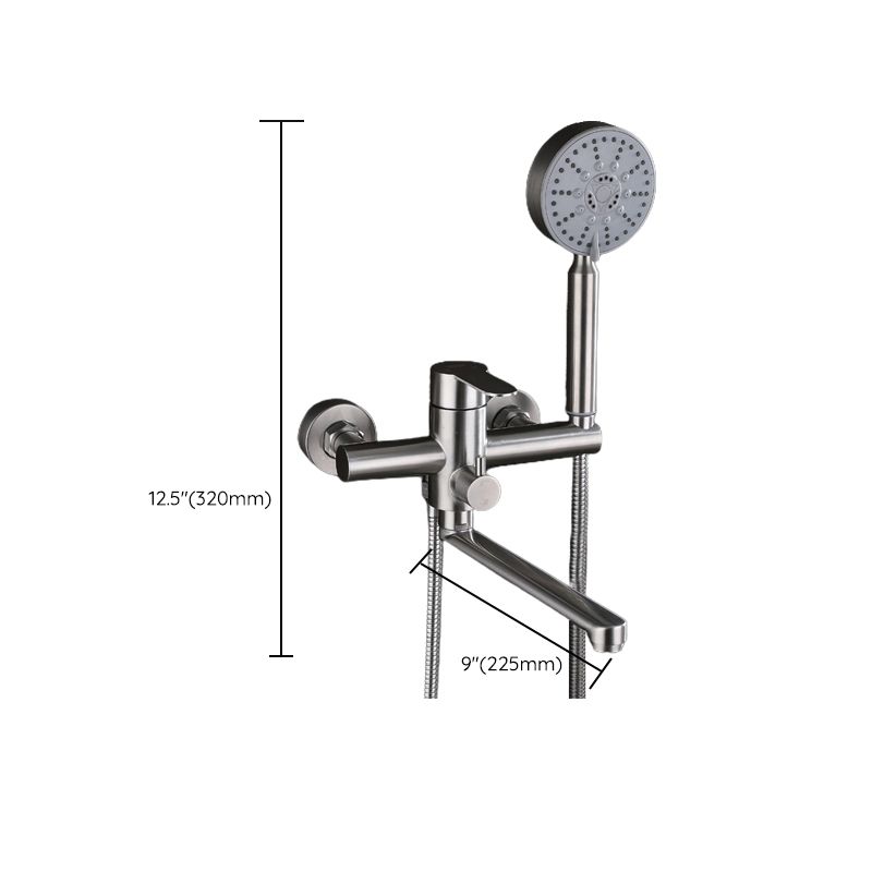 BowLift | Wall-mounted metal bathtub filling low arch swivel bathtub mixer