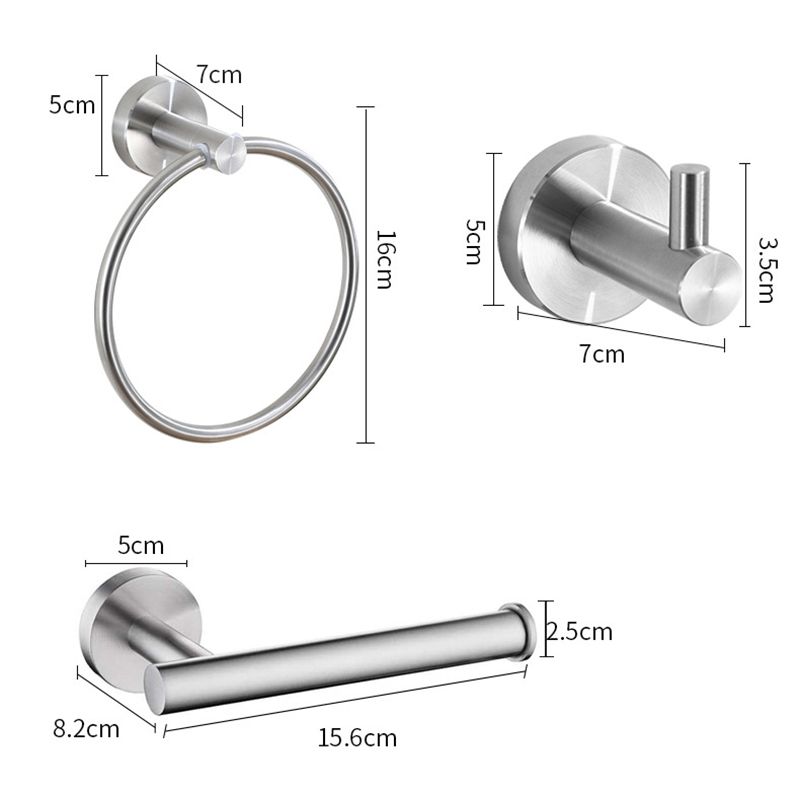 BowLift | Stainless Steel Bathroom Set 3-piece Modern Style Simple Bathroom Accessories Set