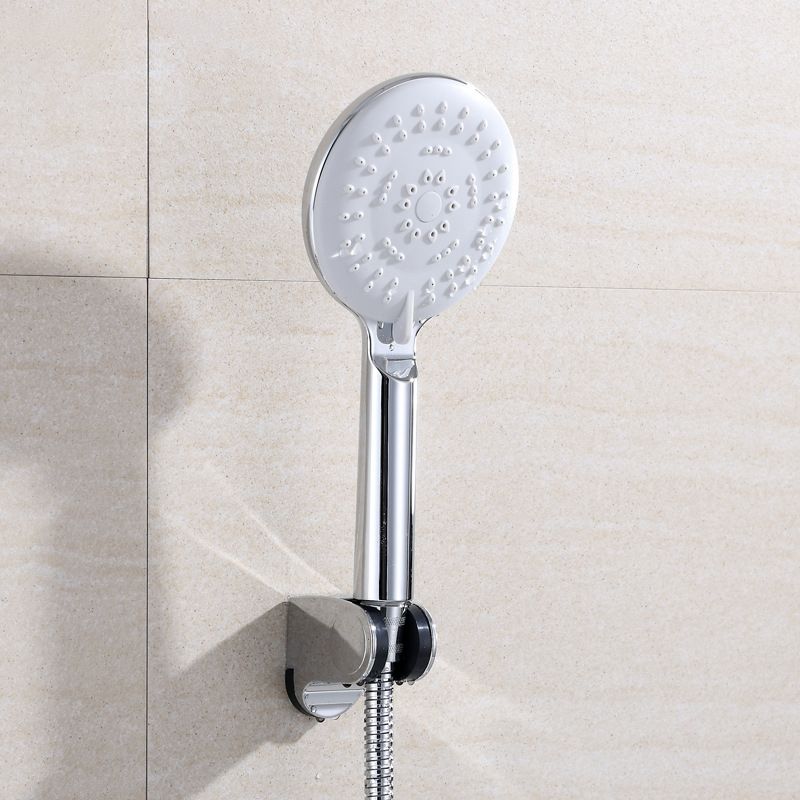 BowLift | Silver Shower Head Combo Metal Modern 5 Spray Patterns Shower Heads