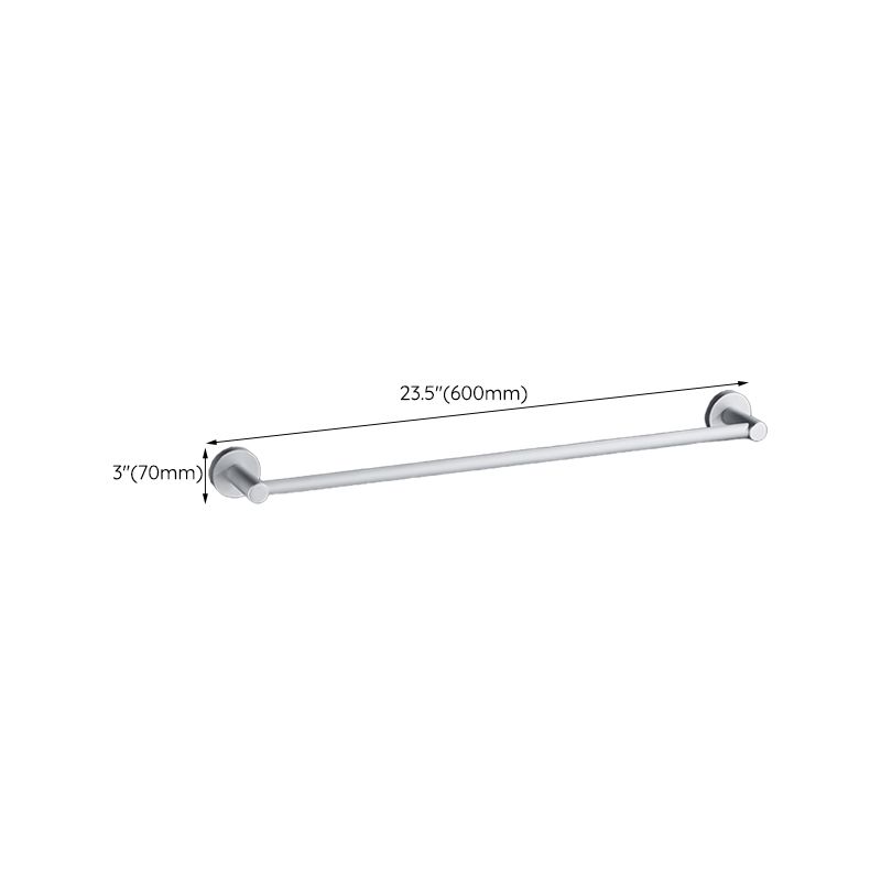 BowLift | Silver Modern Bathroom Accessory Set with Bath Shelf/Towel Rack & Bathrobe Hook