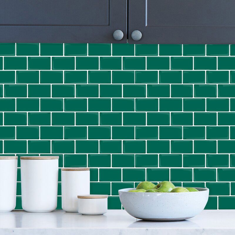 BowLift | Plastic Peel & Stick Subway Tile Square Peel and Stick Back Wall Tile