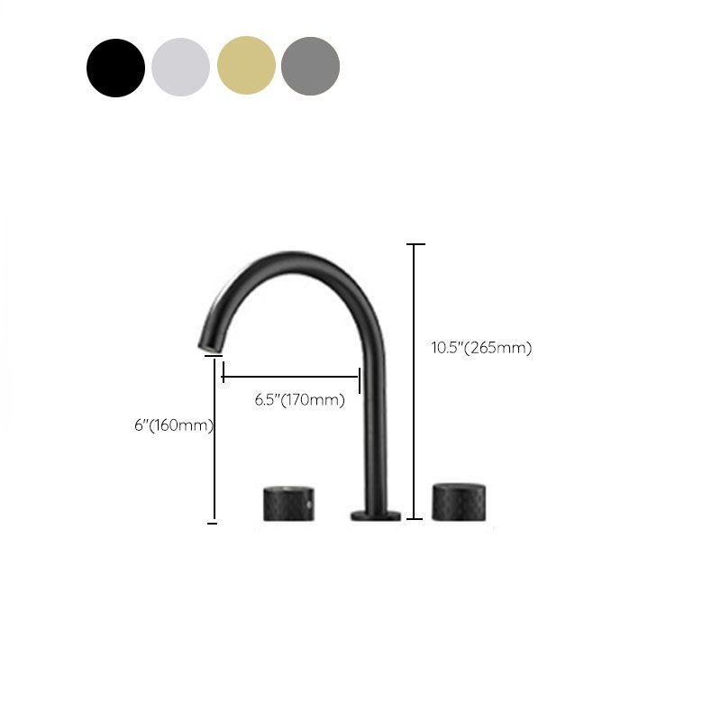 BowLift | Double Handle Tub Filler Deck Mounted High Arc Brass Modern Roman Tub Filler
