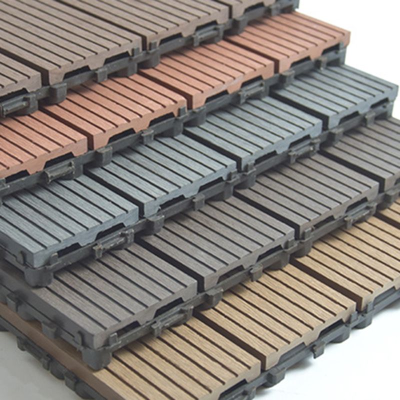 BowLift | Wire brushed wooden floor tiles Click-Lock engineered wood for patio garden