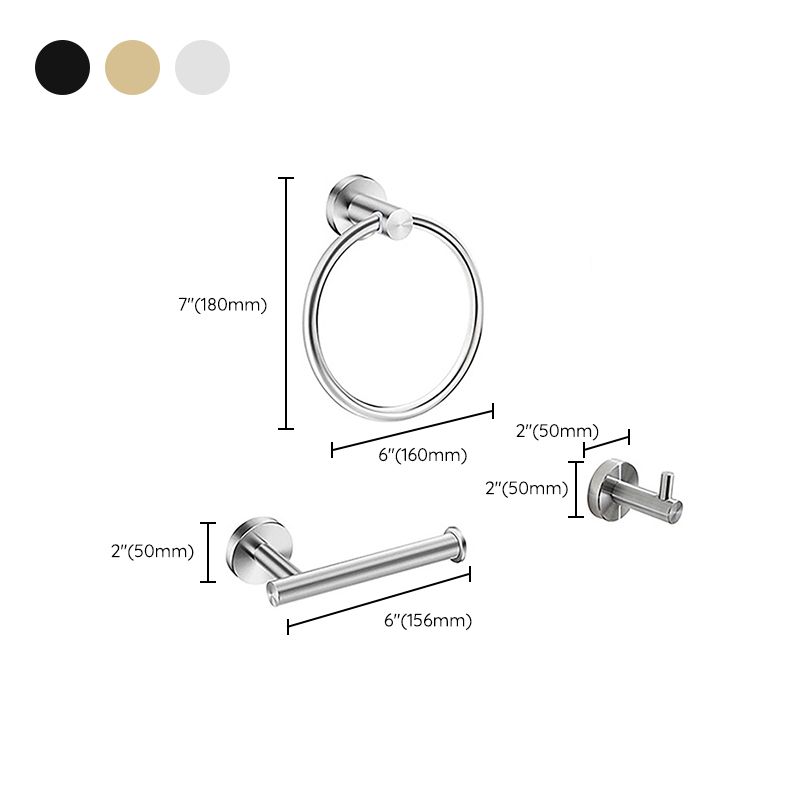 BowLift | Stainless Steel Bathroom Set 3-piece Modern Style Simple Bathroom Accessories Set