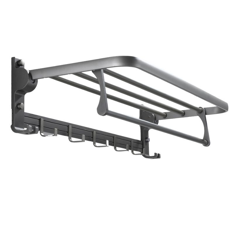 BowLift | Contemporary Gray Bathroom Hardware Set Bathroom Shelf/Towel Bar Including Bathroom Set