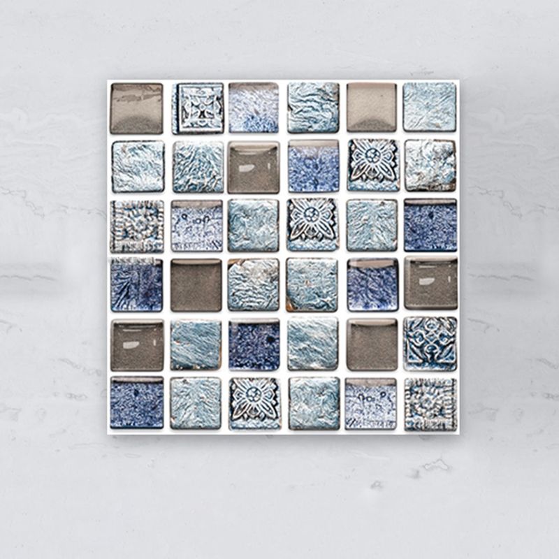 BowLift | Plastic Self-Adhesive Tiles Mosaic Tiles Grid Square Waterproof Self-Adhesive Tile Pack of 10