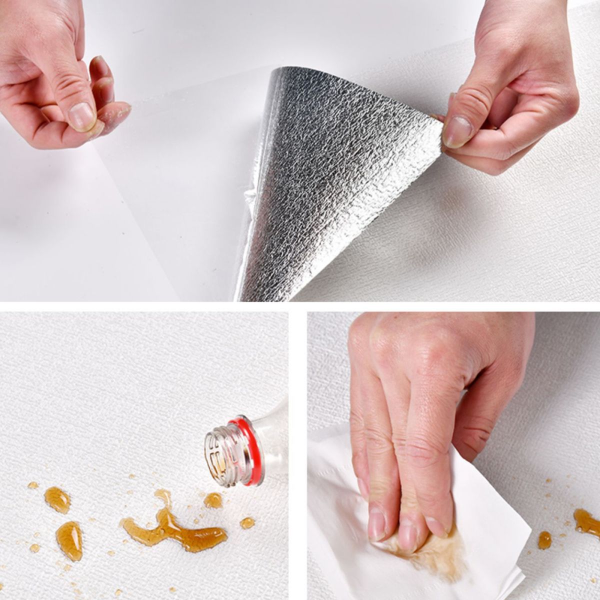 BowLift | Modern Tin Back Wall Cladding Texture Linen Roll Wall Ceiling Panel