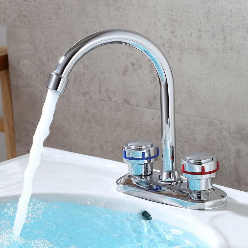 BowLift | 1or2-Handle Brushed Nickel Widespread Faucet 2 Hole Center Set Sink Faucet