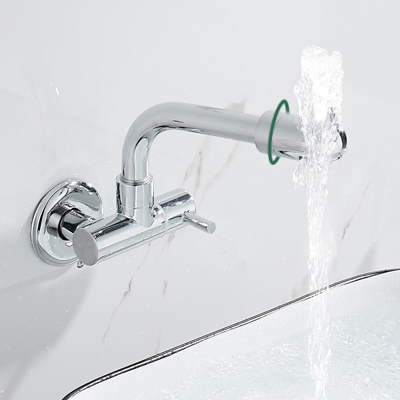 BowLift | Wall-mounted metal bathtub filler with low arc waterfall bathtub faucet