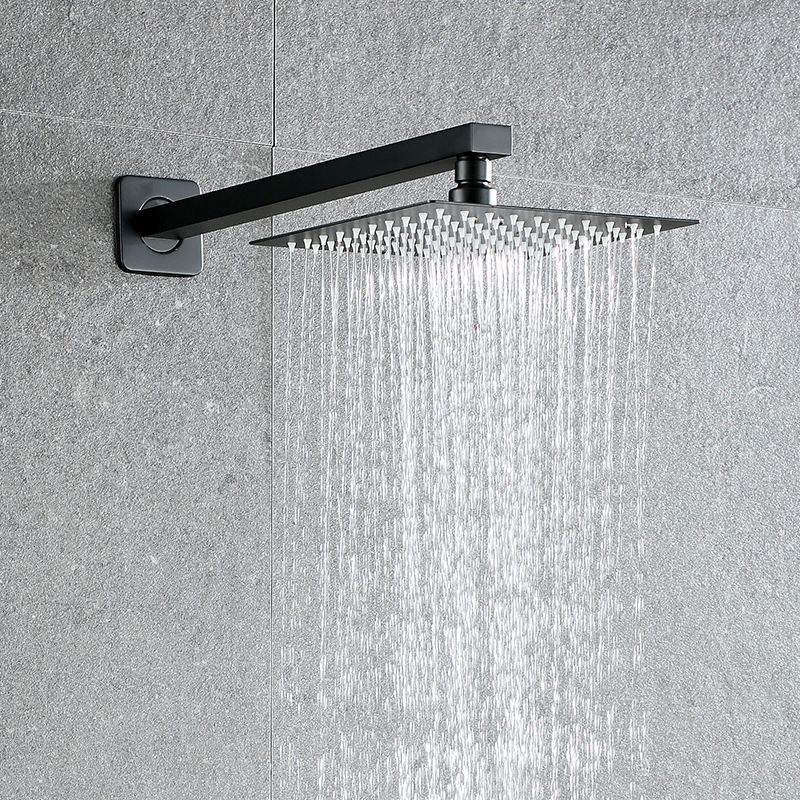 BowLift | Black Square Fest Shower Head Modern Style Wall Mounted Shower Head