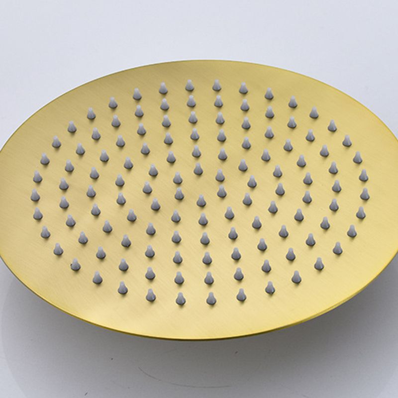 BowLift | Polished brass round fixed shower head stainless steel wall mounted shower head