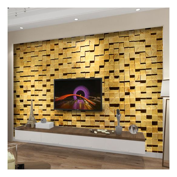 BowLift | Wood Mosaic Cladding Shiplap Glue Contemporary Interior Wall Cladding