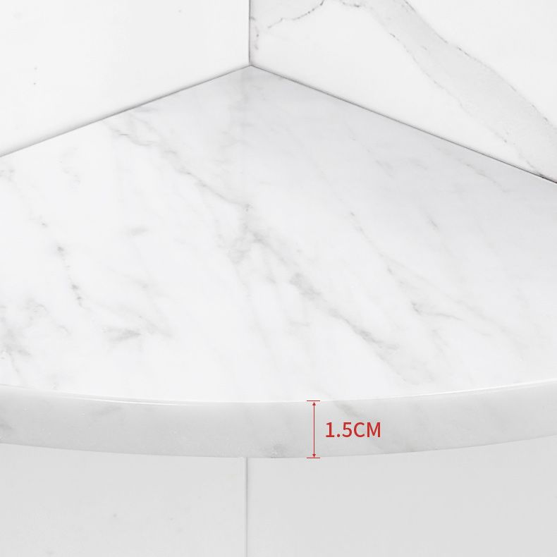 BowLift | 2-piece bathroom fitting set metal and marble bathroom shelf set