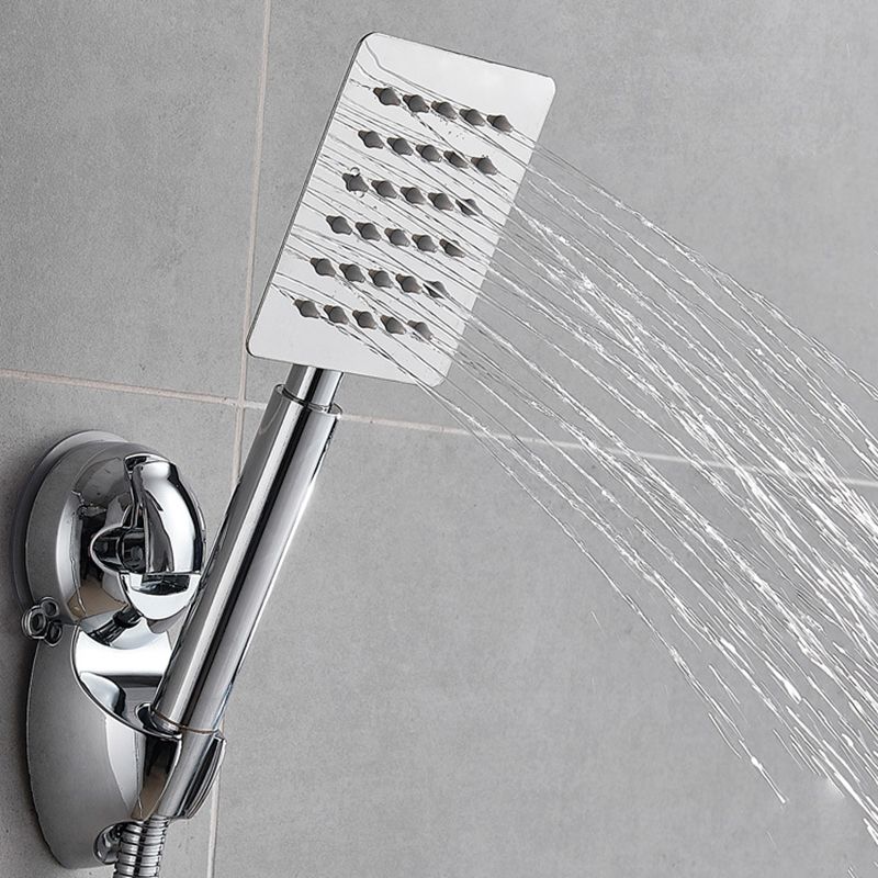 BowLift | Silver Square Double Shower Head Modern Water Filtration Wall Mounted Shower Head