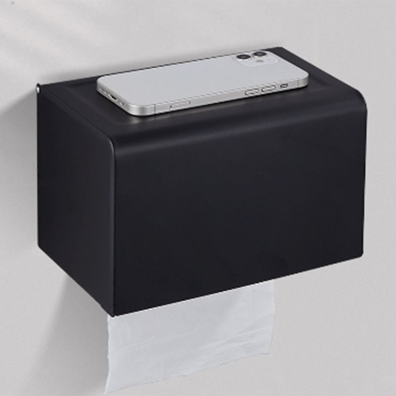 BowLift | Modern Bathroom Accessory Set Matte Black/Grey Bathroom Shelf/Towel Holder & Paper Holder