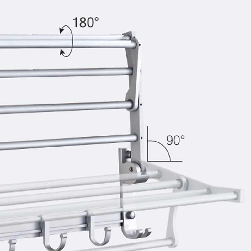 BowLift | Silver Contemporary Bathroom Hardware Set Stainless Steel Aluminum Bathroom Set