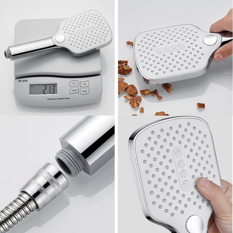 BowLift | Contemporary Fixed Head Square Supercharged Showerhead Combo