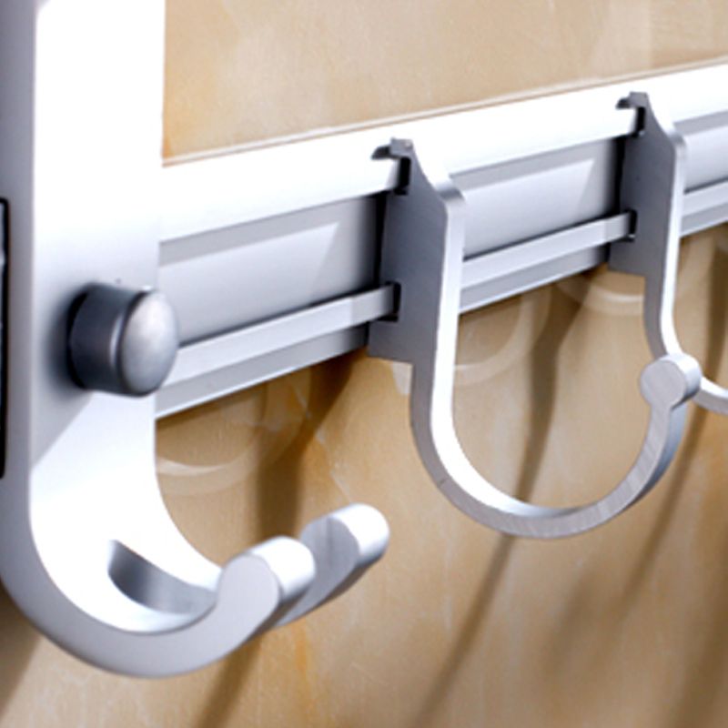 BowLift | Silver Contemporary Bathroom Hardware Set Stainless Steel Aluminum Bathroom Set